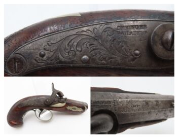 Rare NASHVILLE, TENNESSEE Henry DERINGER Pistol Antique .44 Antebellum Retailer Marked for W.H. CALHOUN AGENT
