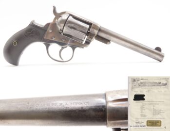 LETTERED Antique Colt SHERIFF’S MODEL M1877 “LIGHTNING” Revolver WILD WEST  SAN FRANCISCO Shipped with DESIREABLE 5 INCH BARREL
