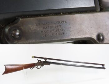 MALCOLM SCOPED Antique MASS. ARMS Co. MAYNARD .35 Caliber Rifle c1860s mfr. Chicopee Falls, Massachusetts