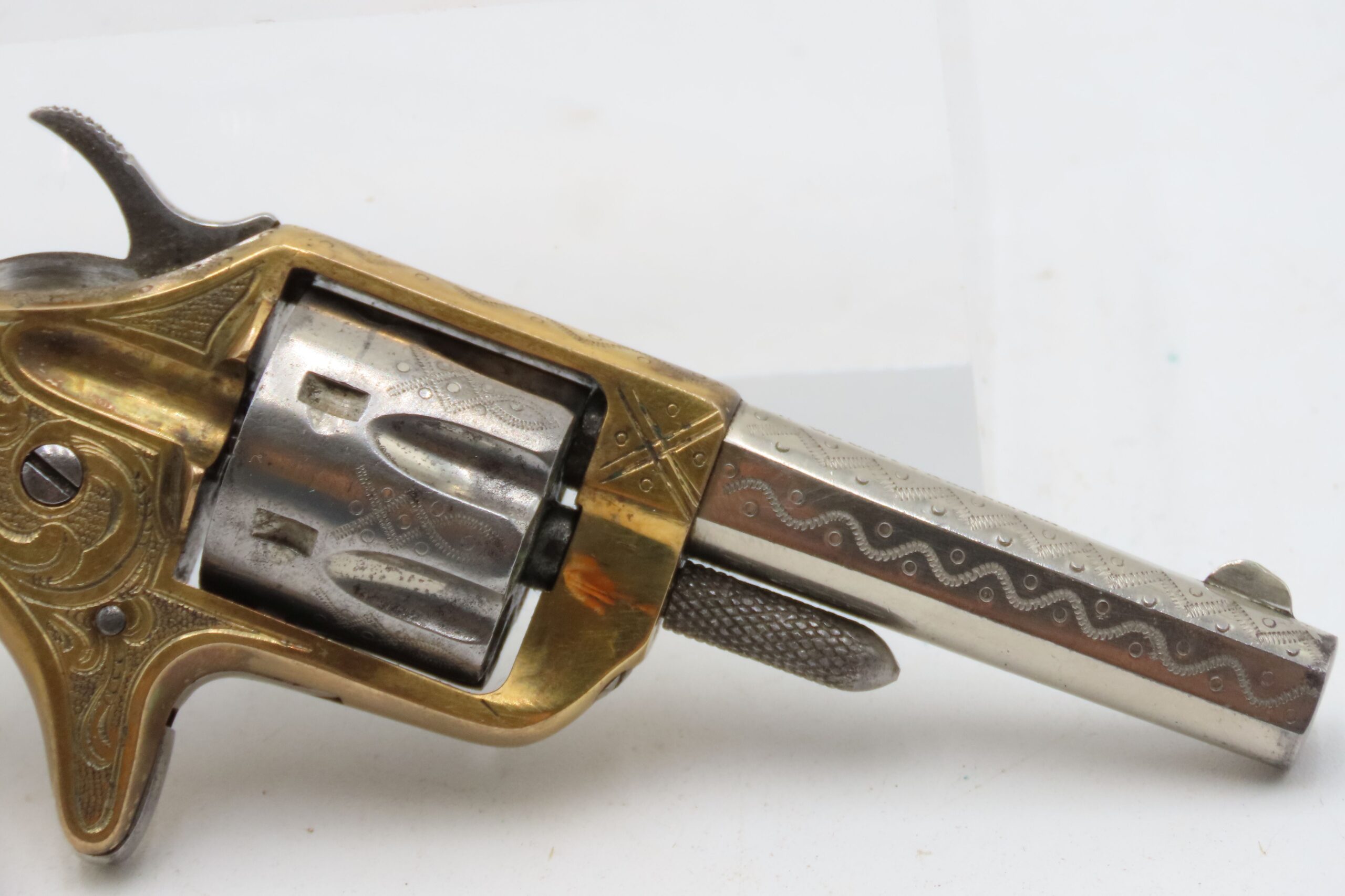 1876 FACTORY ENGRAVED Antique COLT “NEW LINE” .22 RF Revolver w