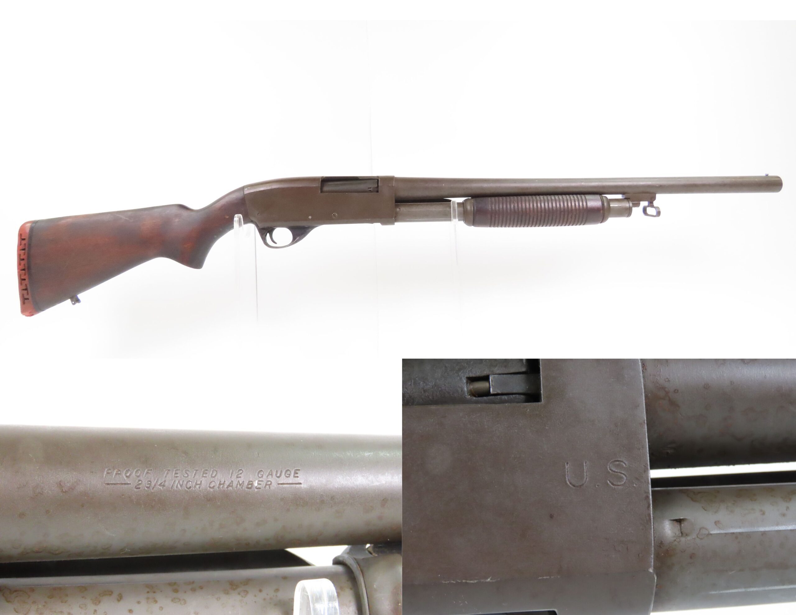 RARE U.S. Contract STEVENS M77E Slide Action C&R Slide Action RIOT Shotgun VIETNAM WAR Era U.S. Marked Military COMBAT SHOTGUN