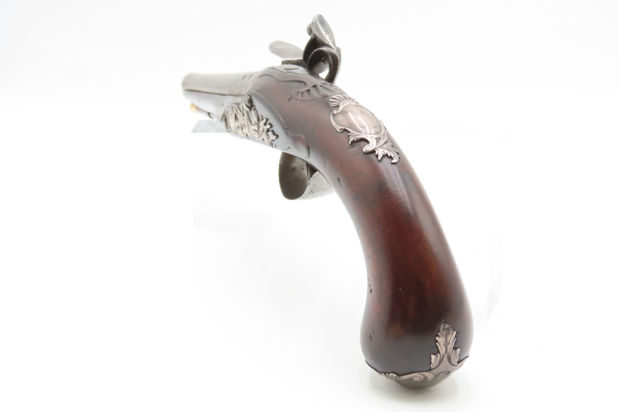 Mid-1700s SILVER MOUNTED Antique I. SMITH British FLINTLOCK Coat