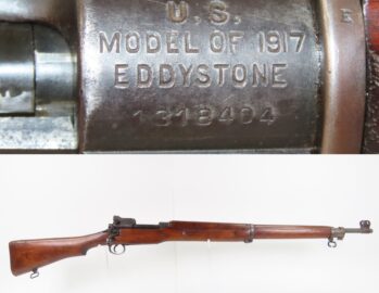 WORLD WAR I Era U.S. EDDYSTONE M1917 .30-06 Bolt Action C&R MILITARY Rifle 1918 FLAMING BOMB Marked .30.06 Caliber WWI Rifle