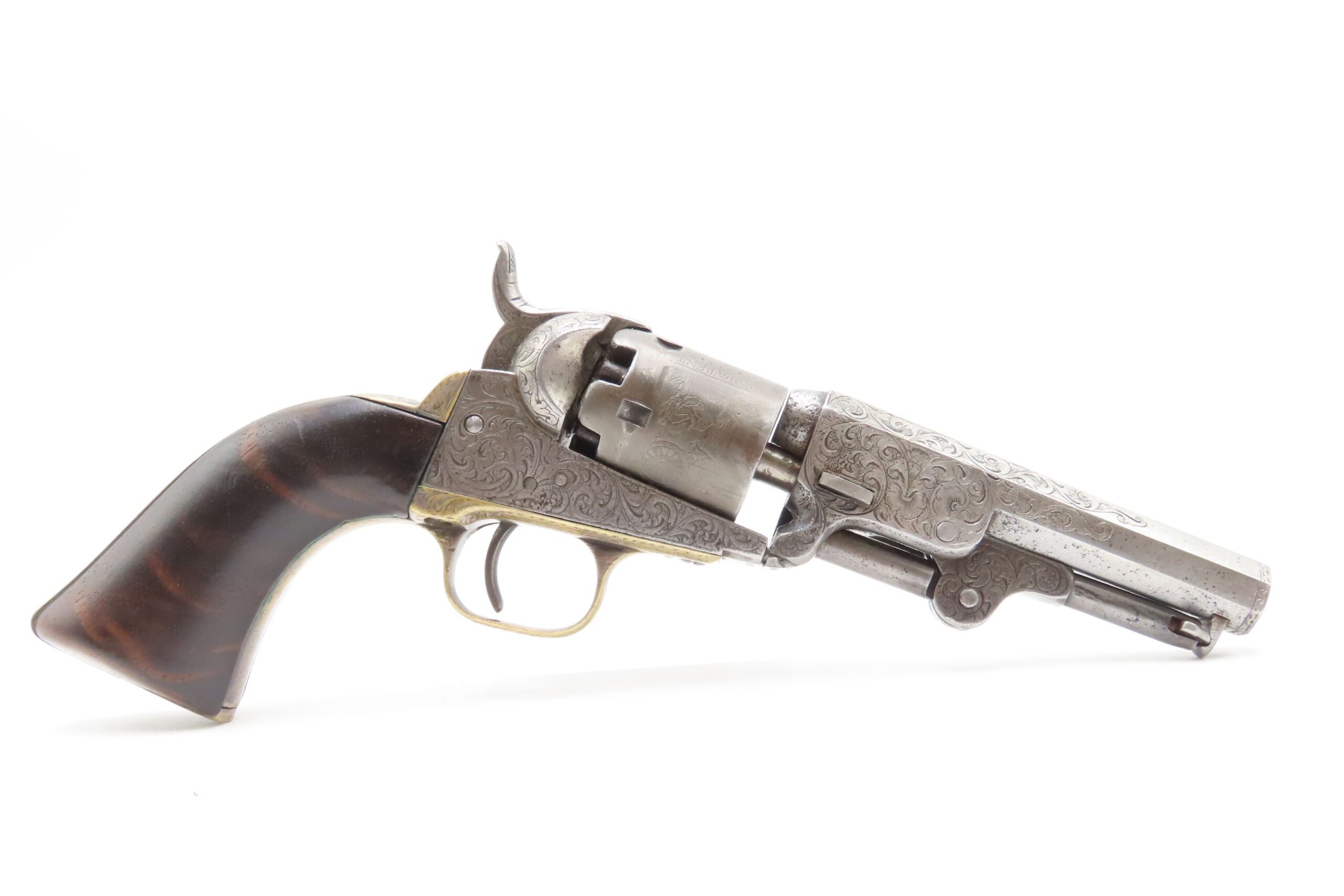 CASED 1852 GUSTAVE YOUNG Era Factory Engraved COLT M1849 Revolver CIVIL WAR Antique .31 PERCUSSION Pocket Revolver ACCESSORIES - Image 4