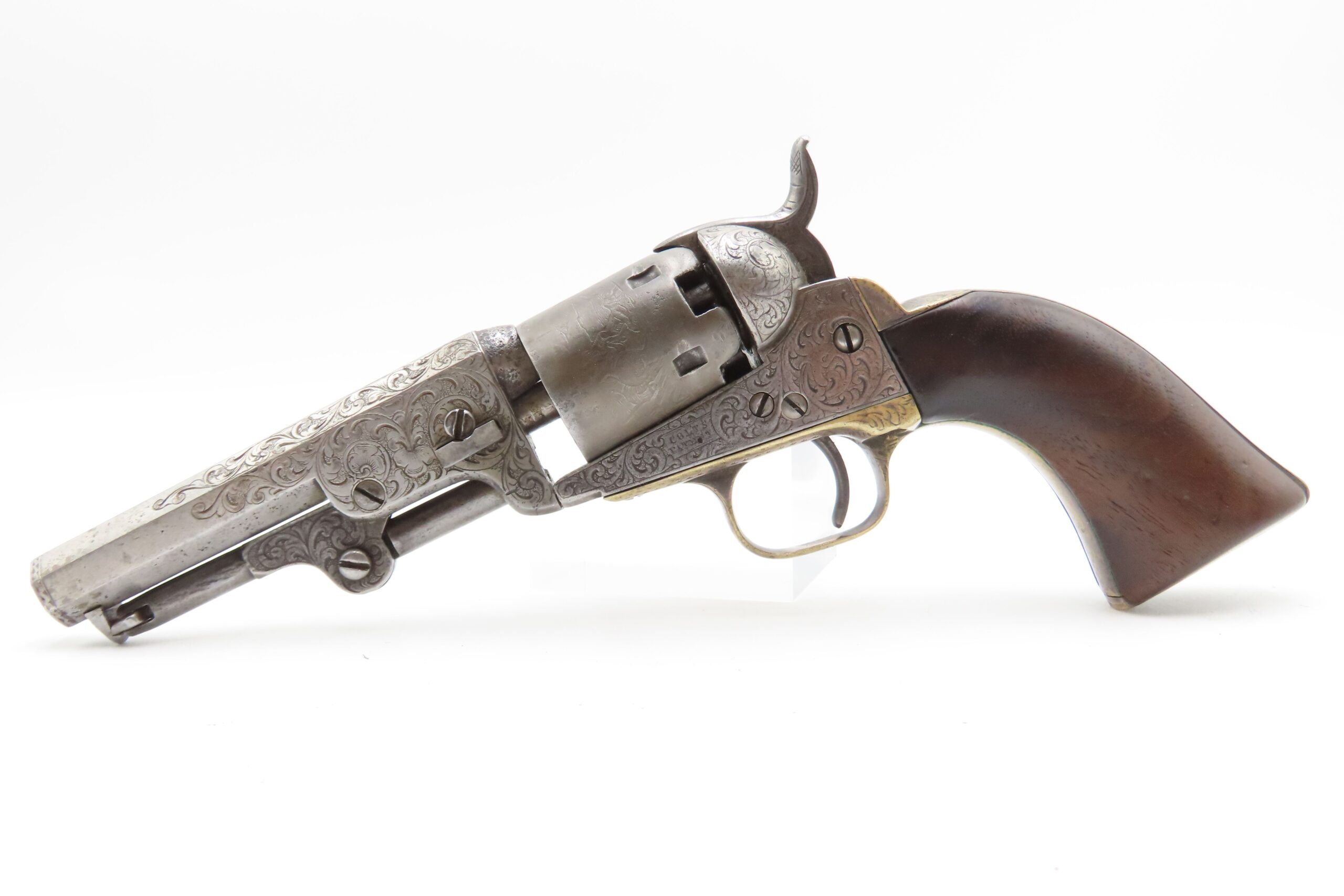 CASED 1852 GUSTAVE YOUNG Era Factory Engraved COLT M1849 Revolver CIVIL WAR Antique .31 PERCUSSION Pocket Revolver ACCESSORIES - Image 14
