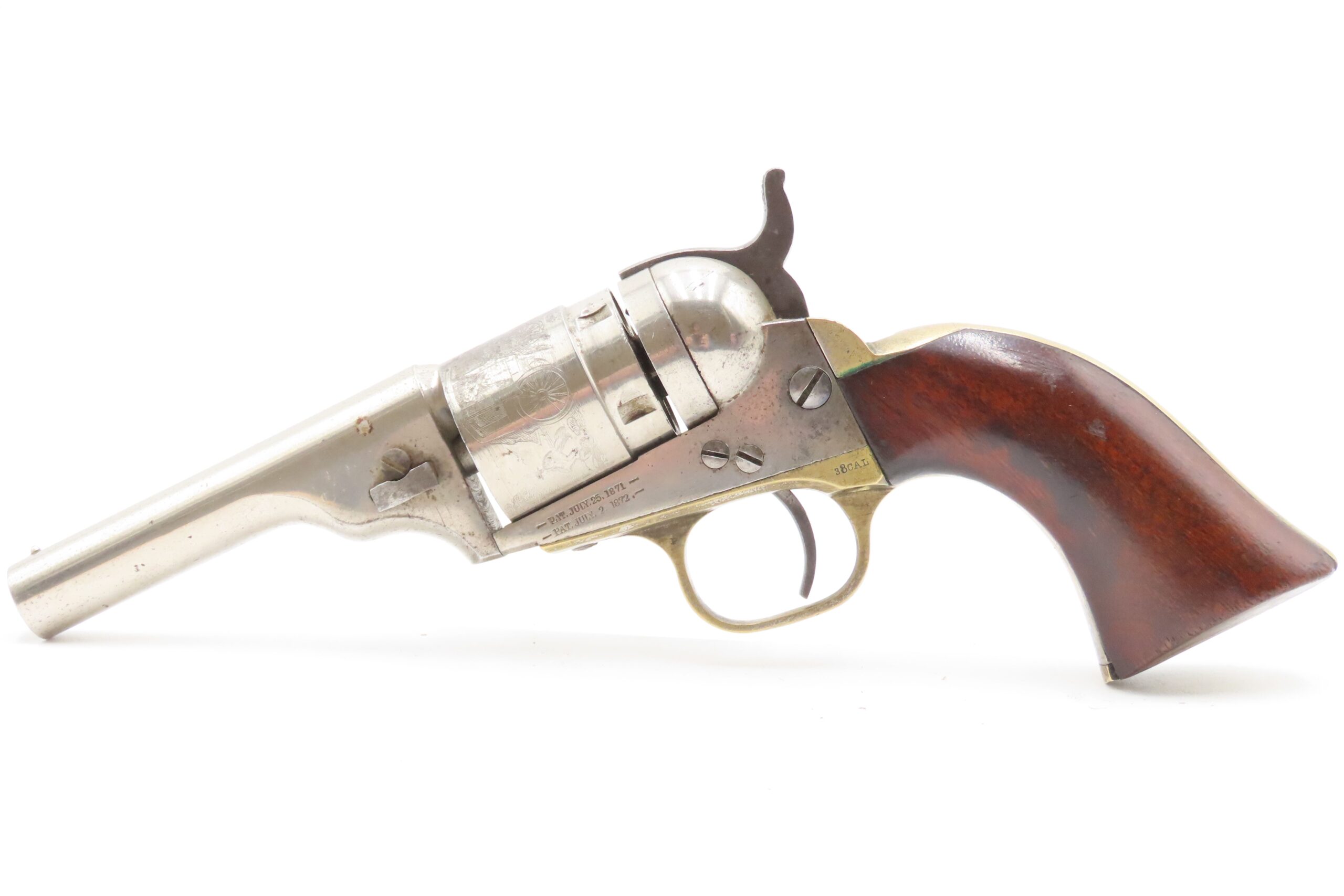 Antique COLT 3-1/2 Inch ROUND BARREL Pocket Model CARTRIDGE .38 CF Revolver 1 of 6500; Scarce CARTRIDGE CONVERSION Model - Image 16