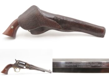 DESIRABLE Antique REMINGTON New Model POLICE Percussion Revolver w/HOLSTER UNCONVERTED .36 Cal. Percussion Five Shot Revolver