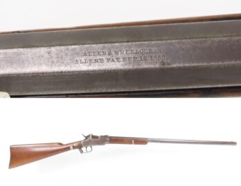 CIVIL WAR Era Antique ALLEN & WHEELOCK .42 RF DROP BREECH Single Shot Rifle SCARCE; 1 of less than 2,000 FALLING BLOCK Rifles