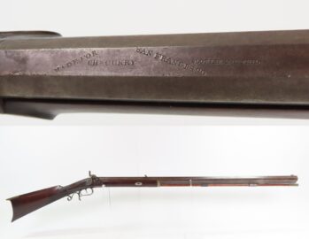 C. CURRY SAN FRANCISCO Antique SLOTTER & CO. Pennsylvania Long Rifle .45 DESIRABLE SAN FRANCISCO Retailer Marked Longarm