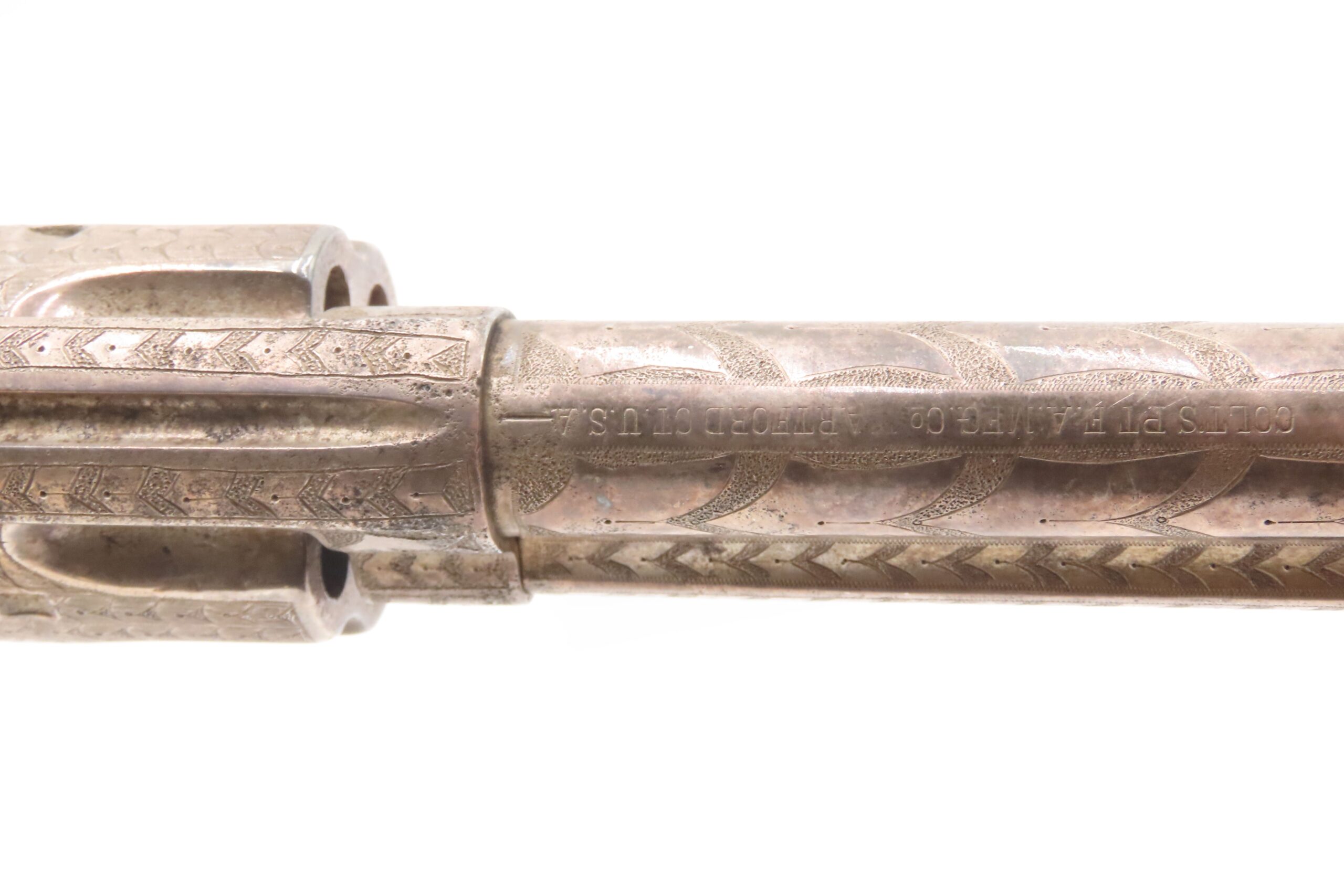 1905 ENGRAVED, SILVER PLATED COLT Bisley SAA .32-20 WCF Revolver C&R CARVED EAGLE & SNAKE IVORY GRIPS - Image 14