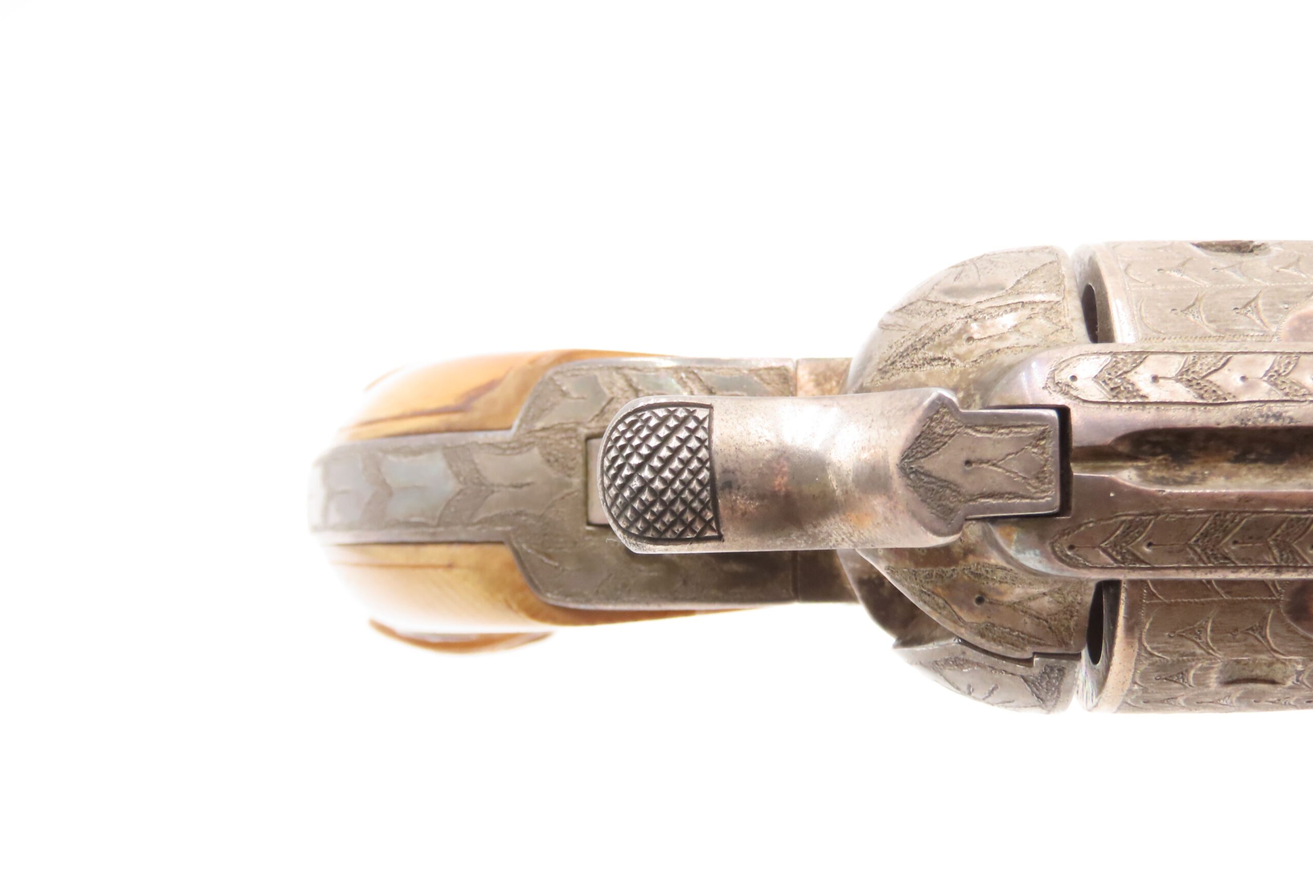 1905 ENGRAVED, SILVER PLATED COLT Bisley SAA .32-20 WCF Revolver C&R CARVED EAGLE & SNAKE IVORY GRIPS - Image 15