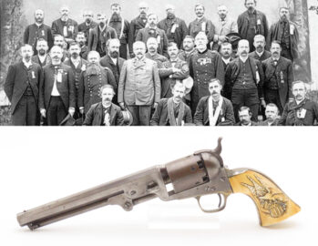 CSA OFFICER’S Antique CIVIL WAR Colt 1851 NAVY Inscription & Carved Ivories Battle of Pea Ridge Veteran, Carnegie Medal Awardee