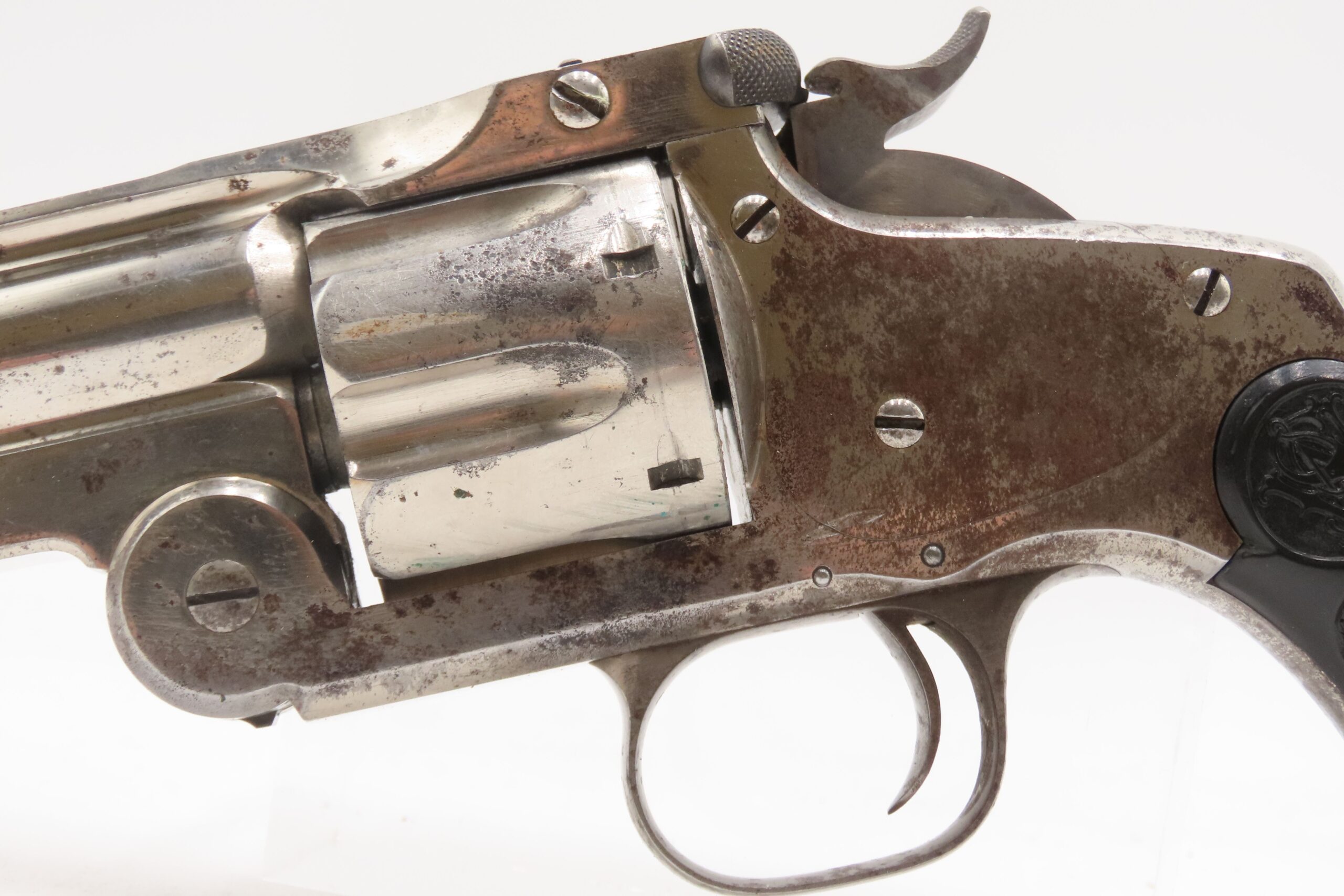 RARE, LETTERED AUSTRALIAN COLONIAL POLICE S&W No. 3 in .44 RUSSIAN Antique 1 OF 30 6 ½” Single Action .44 S&W RUSSIAN w/HOLSTER - Image 19