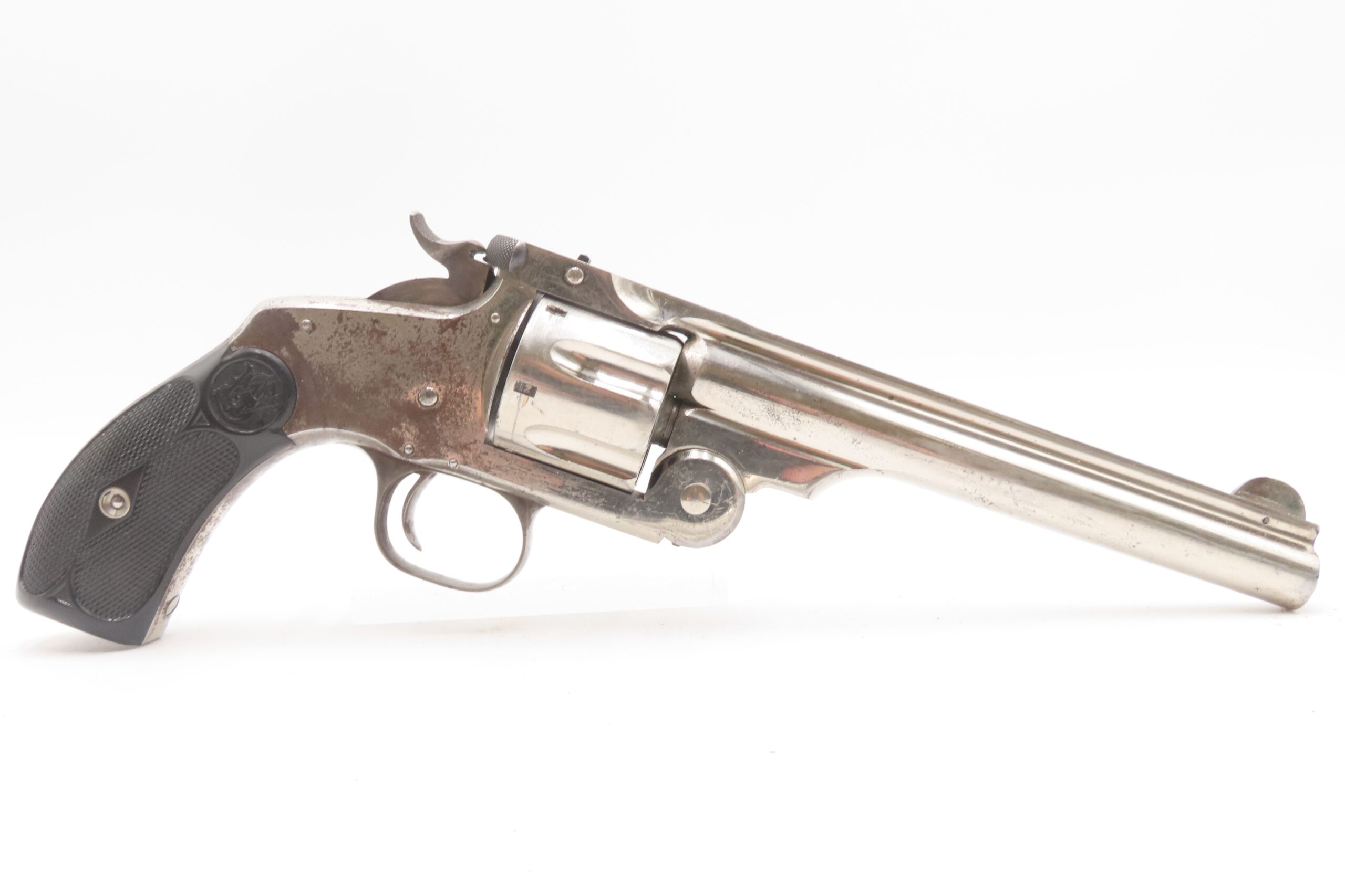 RARE, LETTERED AUSTRALIAN COLONIAL POLICE S&W No. 3 in .44 RUSSIAN Antique 1 OF 30 6 ½” Single Action .44 S&W RUSSIAN w/HOLSTER - Image 5