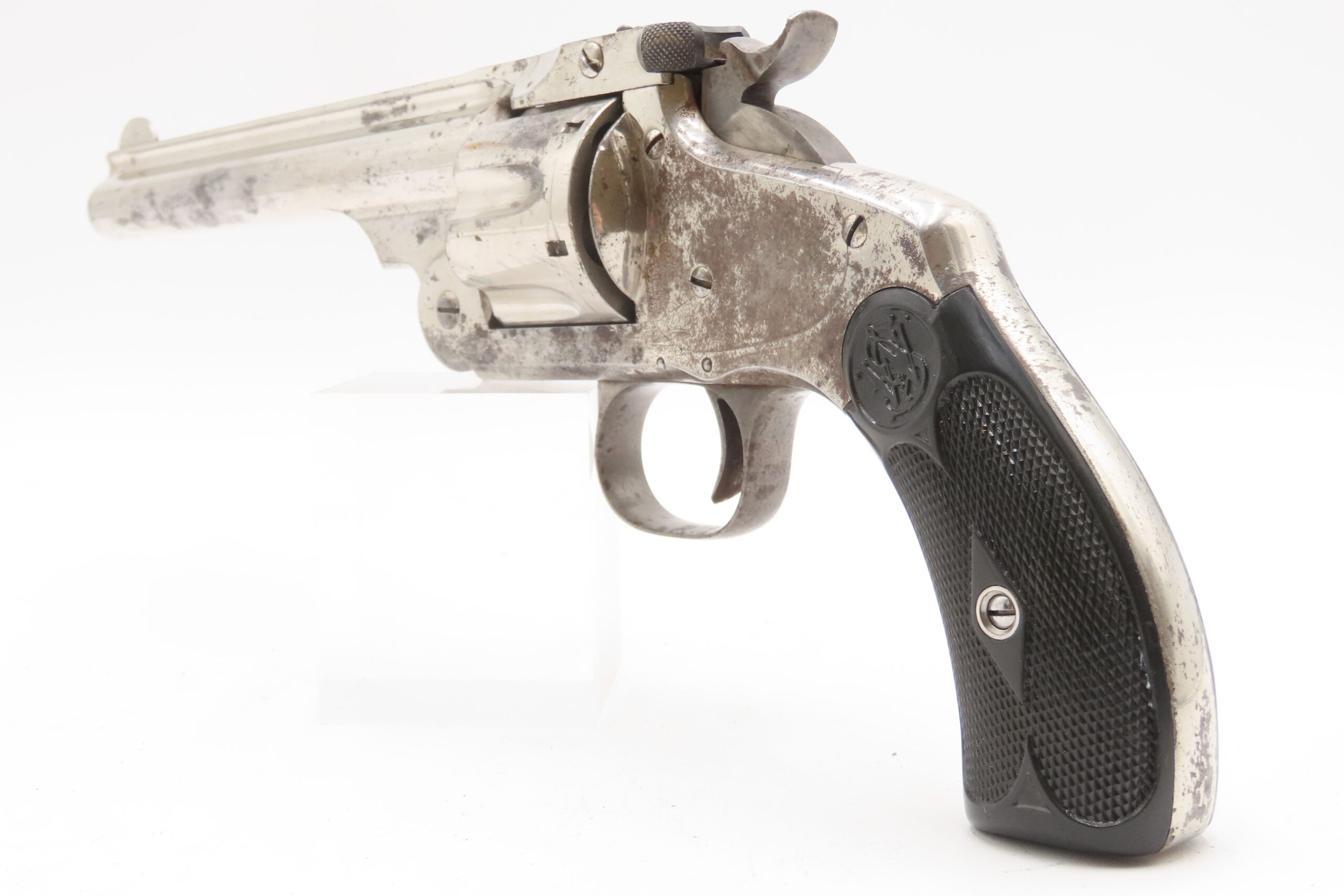 RARE, LETTERED AUSTRALIAN COLONIAL POLICE S&W No. 3 in .44 RUSSIAN Antique 1 OF 30 6 ½” Single Action .44 S&W RUSSIAN w/HOLSTER - Image 22
