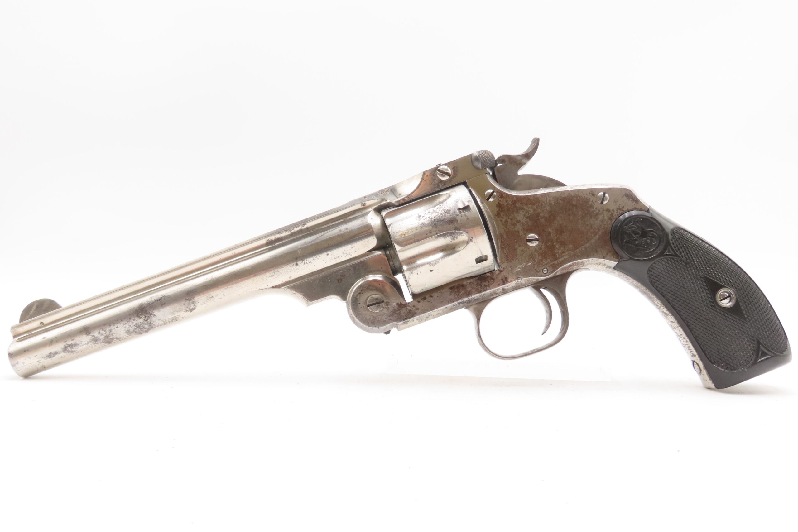 RARE, LETTERED AUSTRALIAN COLONIAL POLICE S&W No. 3 in .44 RUSSIAN Antique 1 OF 30 6 ½” Single Action .44 S&W RUSSIAN w/HOLSTER - Image 17