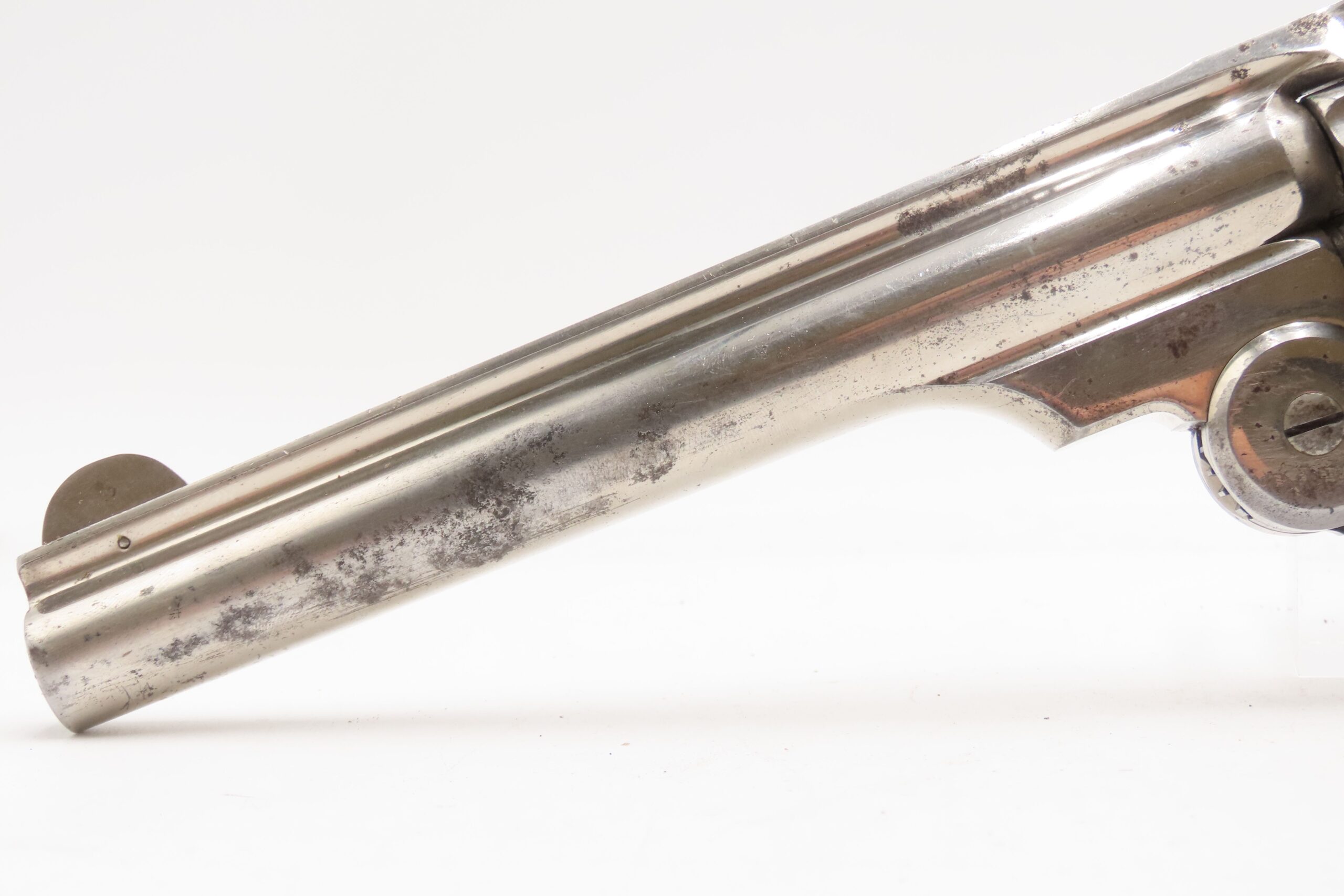 RARE, LETTERED AUSTRALIAN COLONIAL POLICE S&W No. 3 in .44 RUSSIAN Antique 1 OF 30 6 ½” Single Action .44 S&W RUSSIAN w/HOLSTER - Image 18