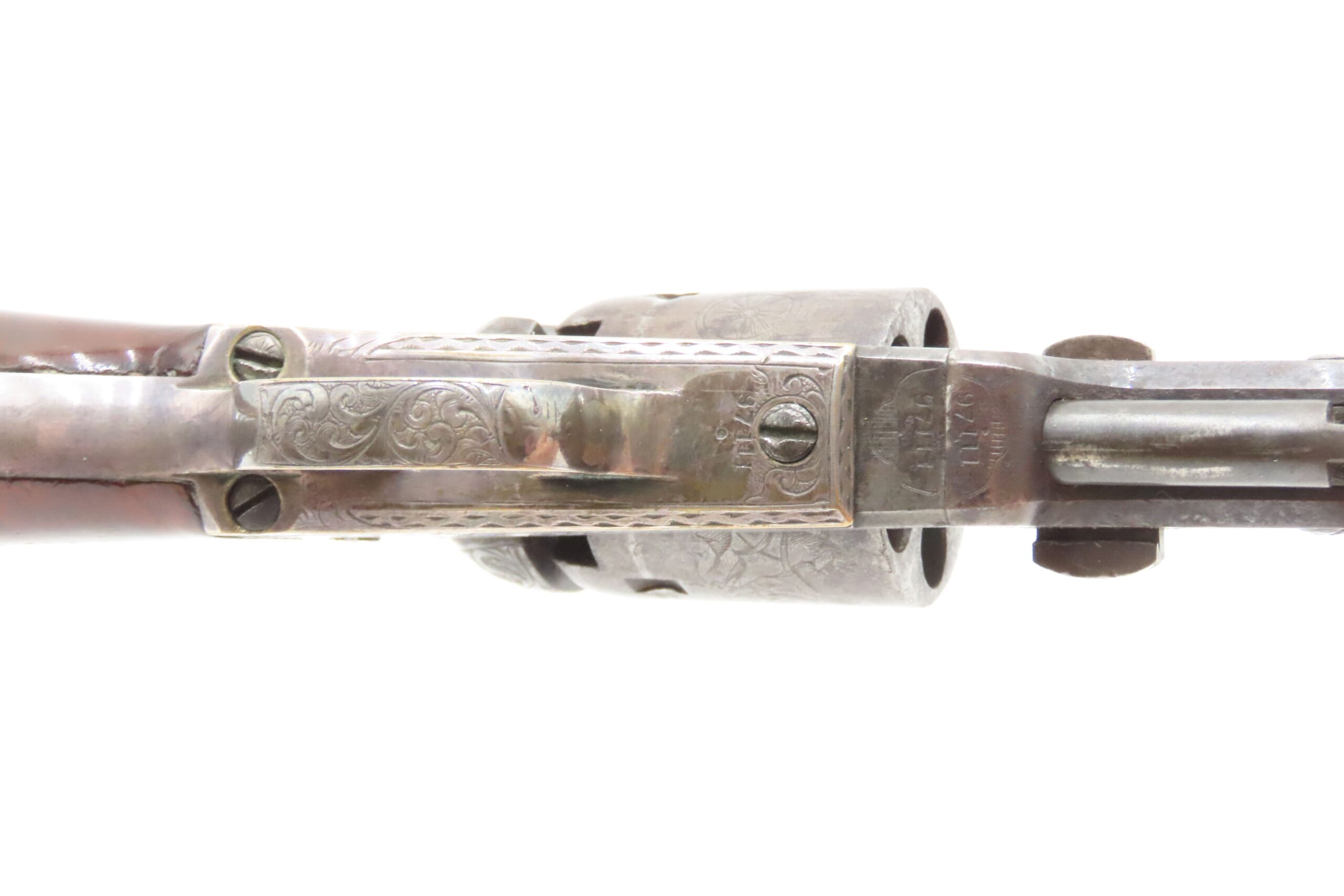 Scarce GUSTAVE YOUNG Factory Engraved COLT M1849 Percussion POCKET Revolver With Hand Engraved “PRESENTATION” Barrel Address - Image 8