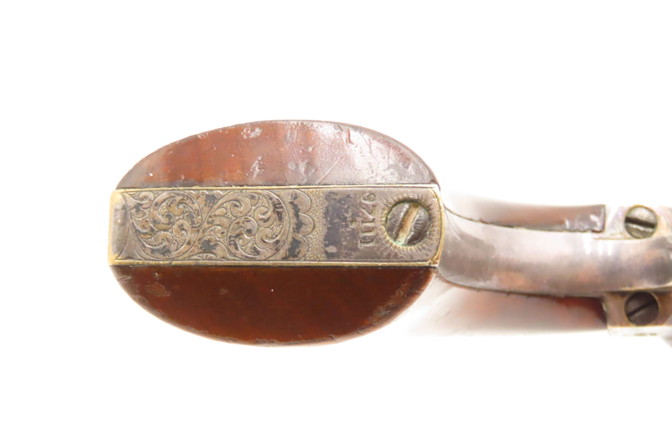 Scarce GUSTAVE YOUNG Factory Engraved COLT M1849 Percussion POCKET Revolver With Hand Engraved “PRESENTATION” Barrel Address - Image 9
