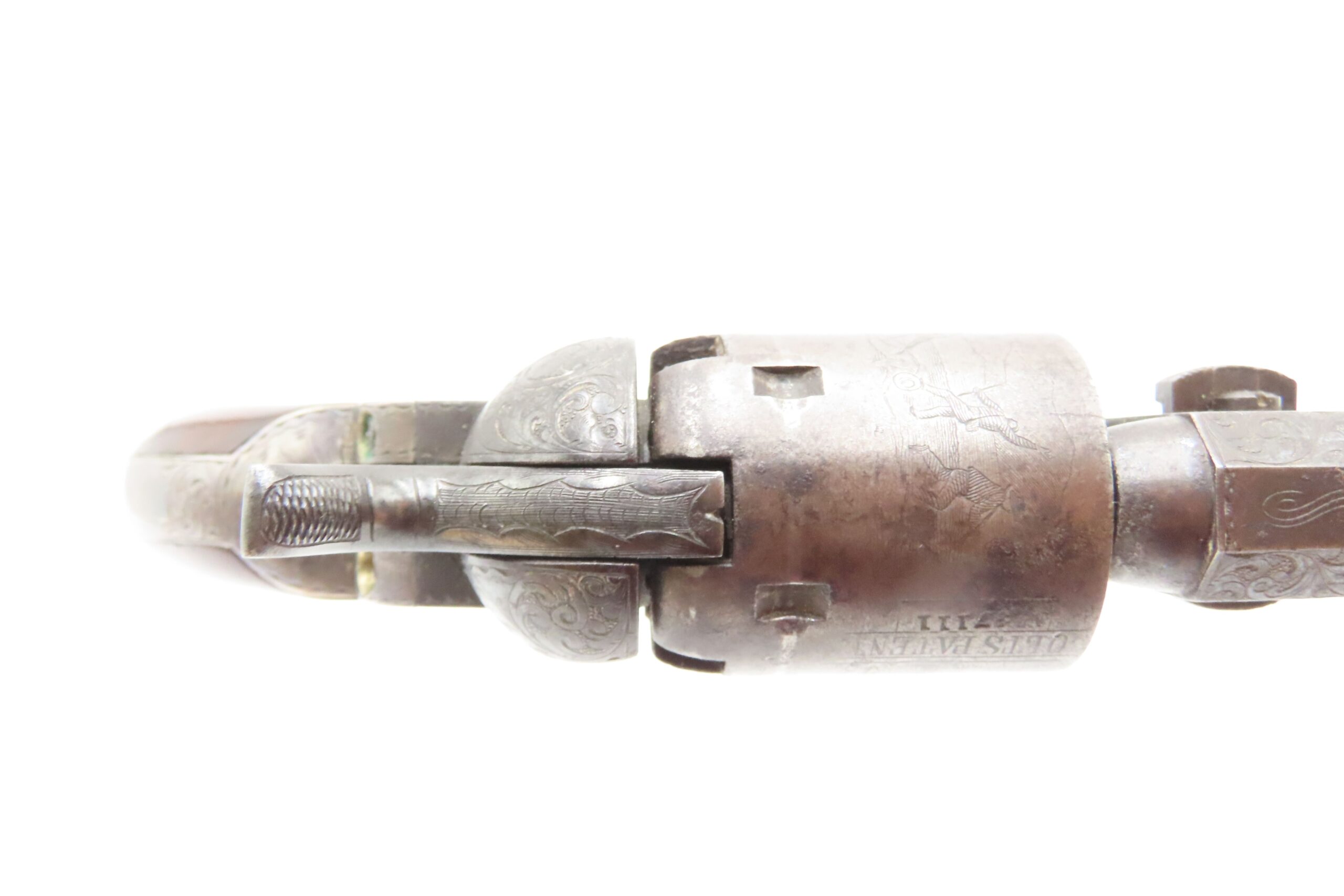 Scarce GUSTAVE YOUNG Factory Engraved COLT M1849 Percussion POCKET Revolver With Hand Engraved “PRESENTATION” Barrel Address - Image 12