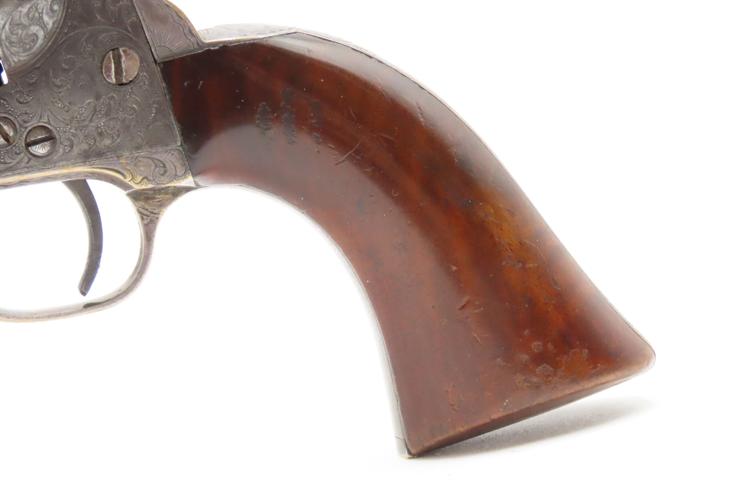 Scarce GUSTAVE YOUNG Factory Engraved COLT M1849 Percussion POCKET Revolver With Hand Engraved “PRESENTATION” Barrel Address - Image 19