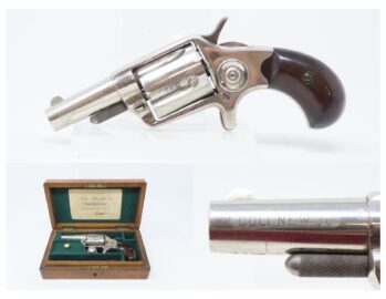 CASED Antique BRITISH Proofed COLT NEW LINE .38 Cal. ETCHED PANEL Revolver FINE British Conceal & Carry SELF DEFENSE Gun
