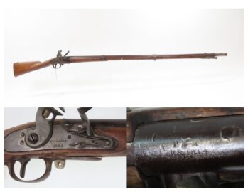 RARE E. WATERS & CO. Massachusetts State CONTRACT M1808 FLINTLOCK Musket 69 WAR of 1812 Early US Military | Militia Arm