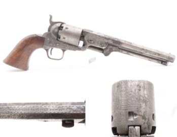 ENGRAVED Antique CIVIL WAR COLT M1851 NAVY .36 Perc. Revolver GUNFIGHTER    Manufactured in 1855 Used in WESTWARD EXPANSION