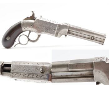Rare c1855 Smith & Wesson VOLCANIC No. 1 Pistol .31 Caliber ENGRAVED Predecessor to the Henry & Winchester Rifles