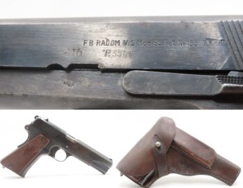 WORLD WAR II German Occupation POLISH RADOM VIS 35 9mm SEMI-AUTO Pistol C&R  WWII THIRD REICH PROOFED with LEATHER HOLSTER