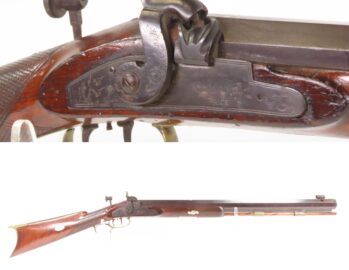 Antique R.B. GILLISPIE Half Stock Percussion HOMESTEAD/HUNTING Target Rifle ENGRAVED HEAVY BARREL .56 Cal. Longarm w/RICE LOCK