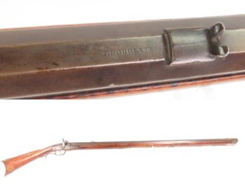 MID-1800s Antique THOMAS DOUGLASS Full-Stock .44 Cal. Percussion LONG RIFLE Irish Born American Gunmaker Trained in Huntingdon County