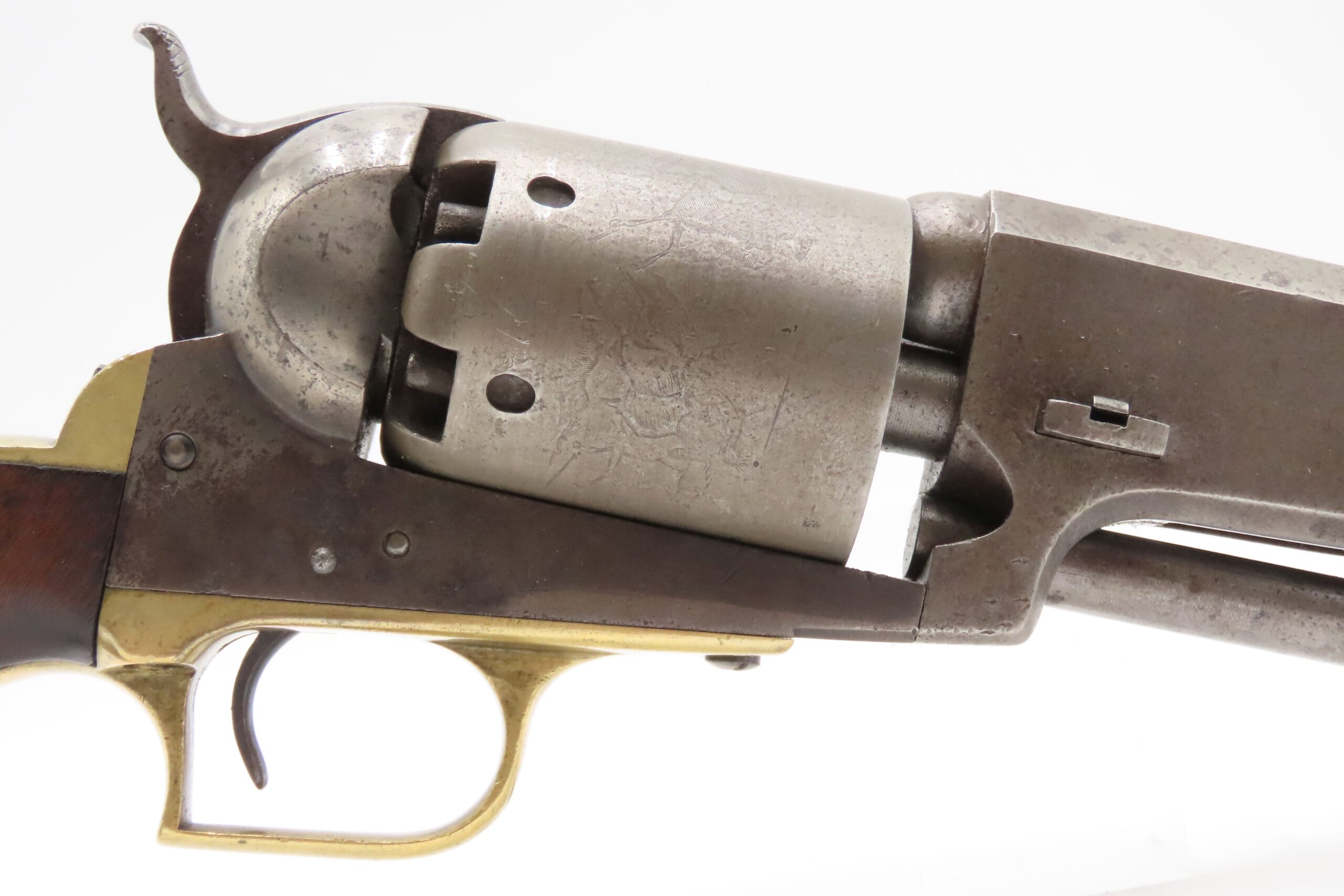 1849 mfr. U.S. COLT 1st Model DRAGOON .44 Percussion Revolver CIVIL WAR Era Colt’s RARE and DESIRABLE Pistol w/CYLINDER SCENE - Image 5