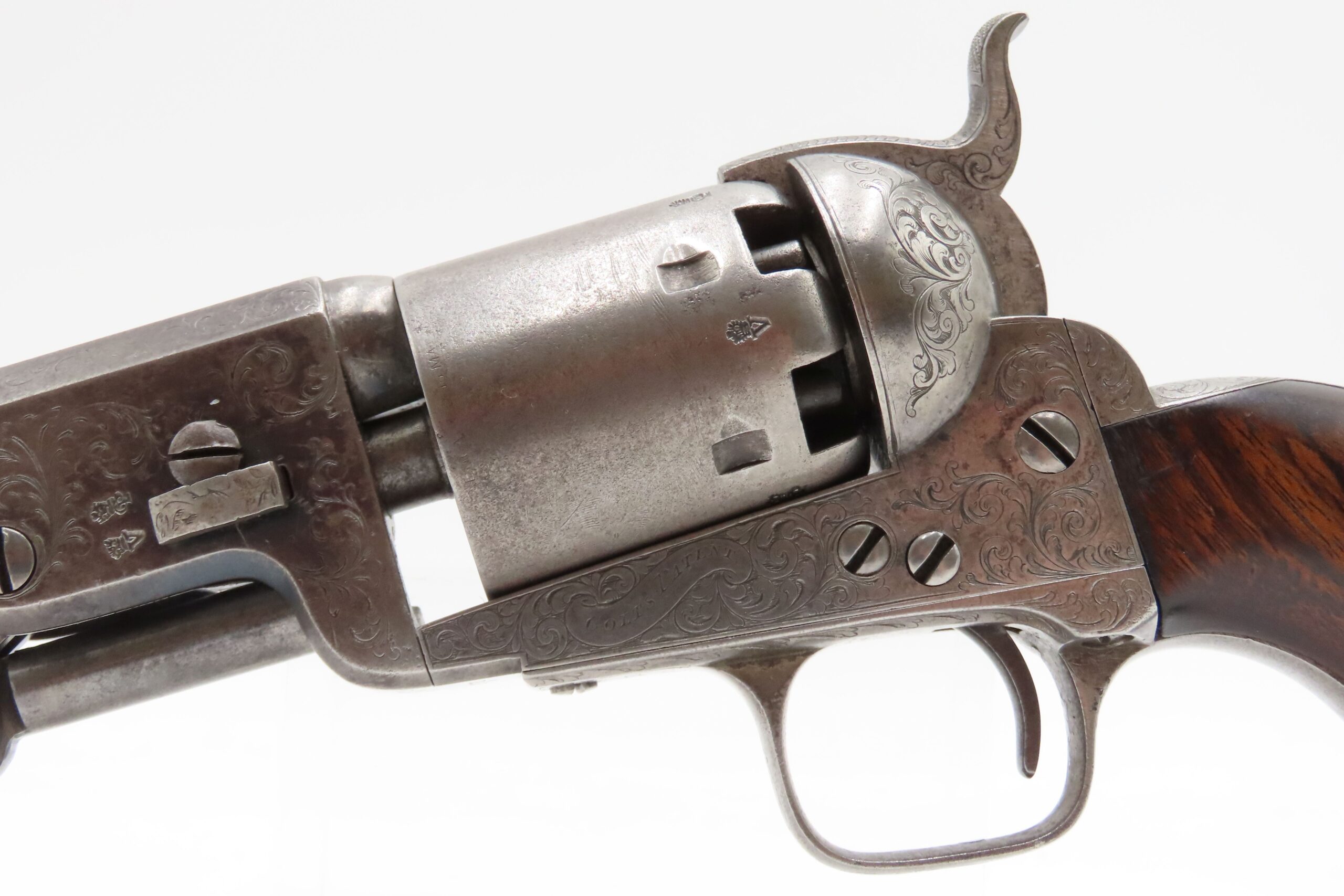 LONDON COLT M1851 NAVY Revolver CASED & FACTORY ENGRAVED Percussion Antique Made in England with English Engraving - Image 18