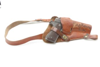 c1941 mfr. U.S. ARMY World War II COLT M1911A1 .45 Pistol C&R BOYT HOLSTER  WORLD WAR II era Officer’s Sidearm with Provenance