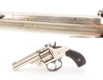 HARRINGTON & RICHARDSON Auto-Ejecting TOP BREAK .22 RF DA Revolver C&R Early 20th Century CONCEAL & CARRY Revolver NICKEL
