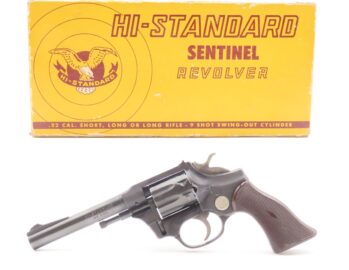 Factory Boxed HIGH STANDARD “R100 Sentinel” .22 S, L, LR “TACKLE BOX” Pistol C&R  Made Circa 1955 with Matching Box
