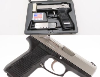 c1999 mfr. Cased RUGER P95DC 9x19mm Luger Pistol Police LE Duty Sidearm DA/SA Decocker Only