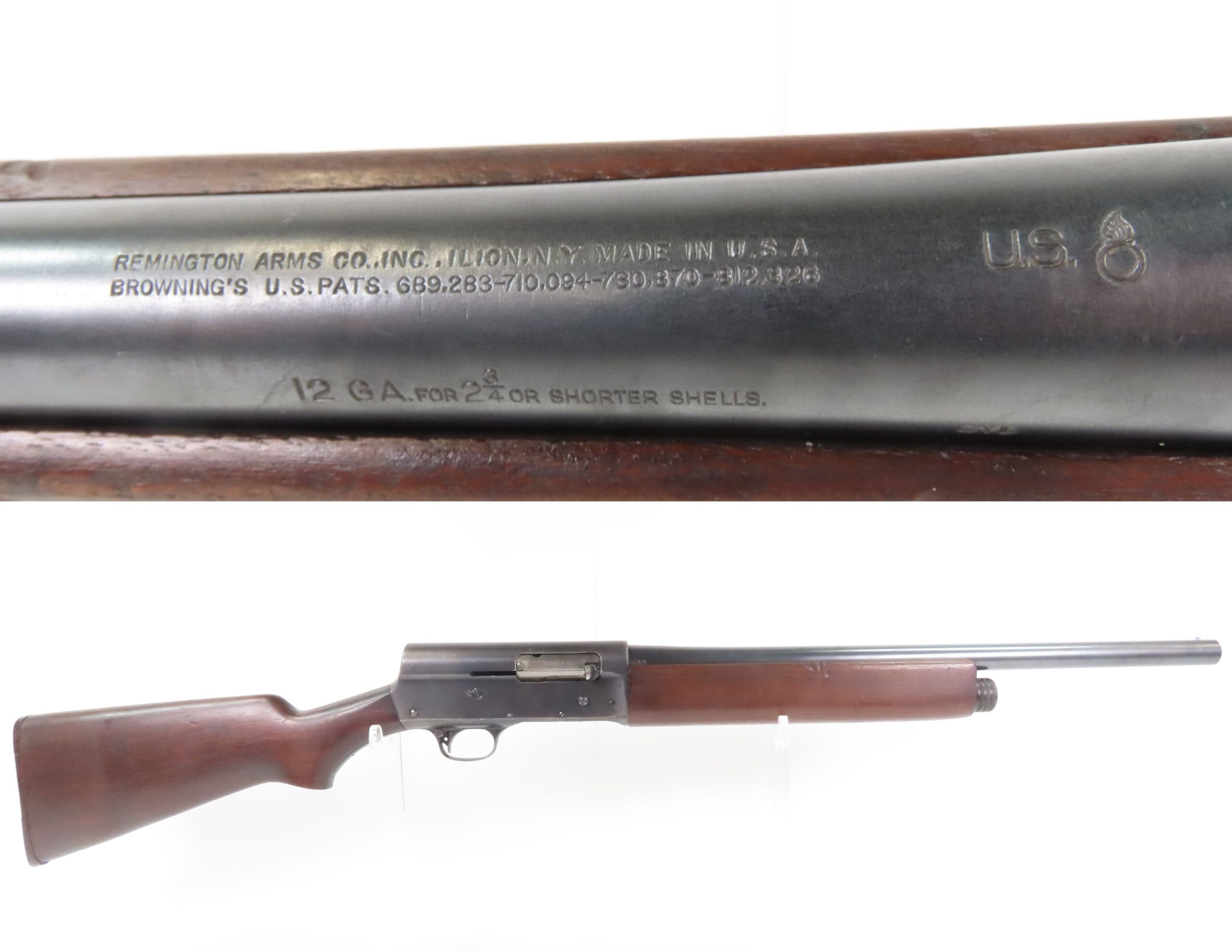 WWII U.S. ORDNANCE Marked WORLD WAR II Remington Arms Model 11 Shotgun C&R ANCHOR Marked U.S. MILITARY Semi-Automatic SHOTGUN