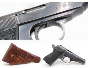 WORLD WAR II Era German WALTHER Model PP .22 LR PISTOL C&R w/ FLAP HOLSTER  Manufactured circa 1942 with “Eagle/N” Proofs