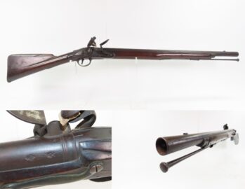 British TOWER Marked Antique INDIA Pattern BROWN BESS .75 FLINTLOCK Carbine NAPOLEONIC WARS Era Musket with “GR” ROYAL CIPHER