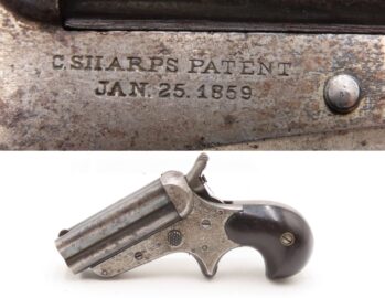 WILD WEST Antique C. SHARPS Model 4 .32 RF PEPPERBOX Self Defense Revolver WILD WEST/RIVERBOAT GAMBLER 4-Shot Pocket Gun