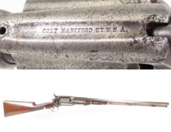 RARE c1861 Antique 10 GAUGE COLT Model 1855 Revolving SHOTGUN Civil War Era 1 of 550 “ROOT” Sidehammer Shotguns