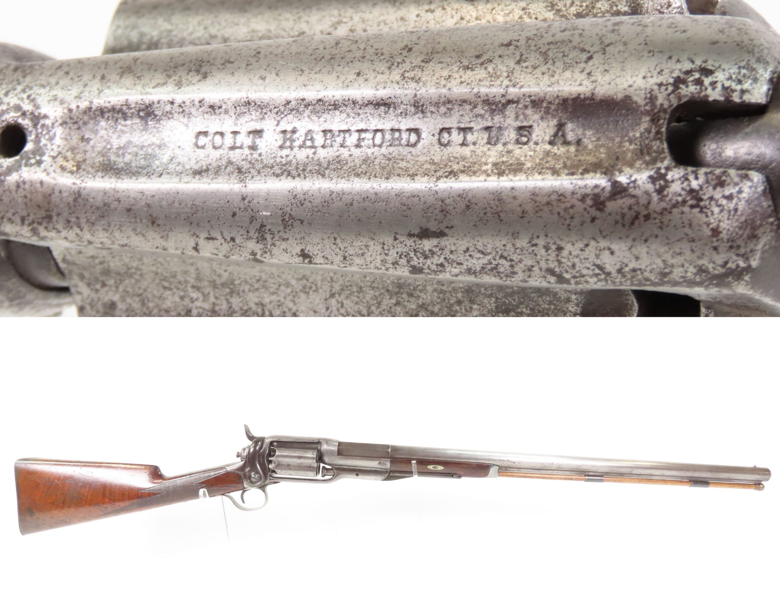 RARE c1861 Antique 10 GAUGE COLT Model 1855 Revolving SHOTGUN Civil War Era 1 of 550 “ROOT” Sidehammer Shotguns