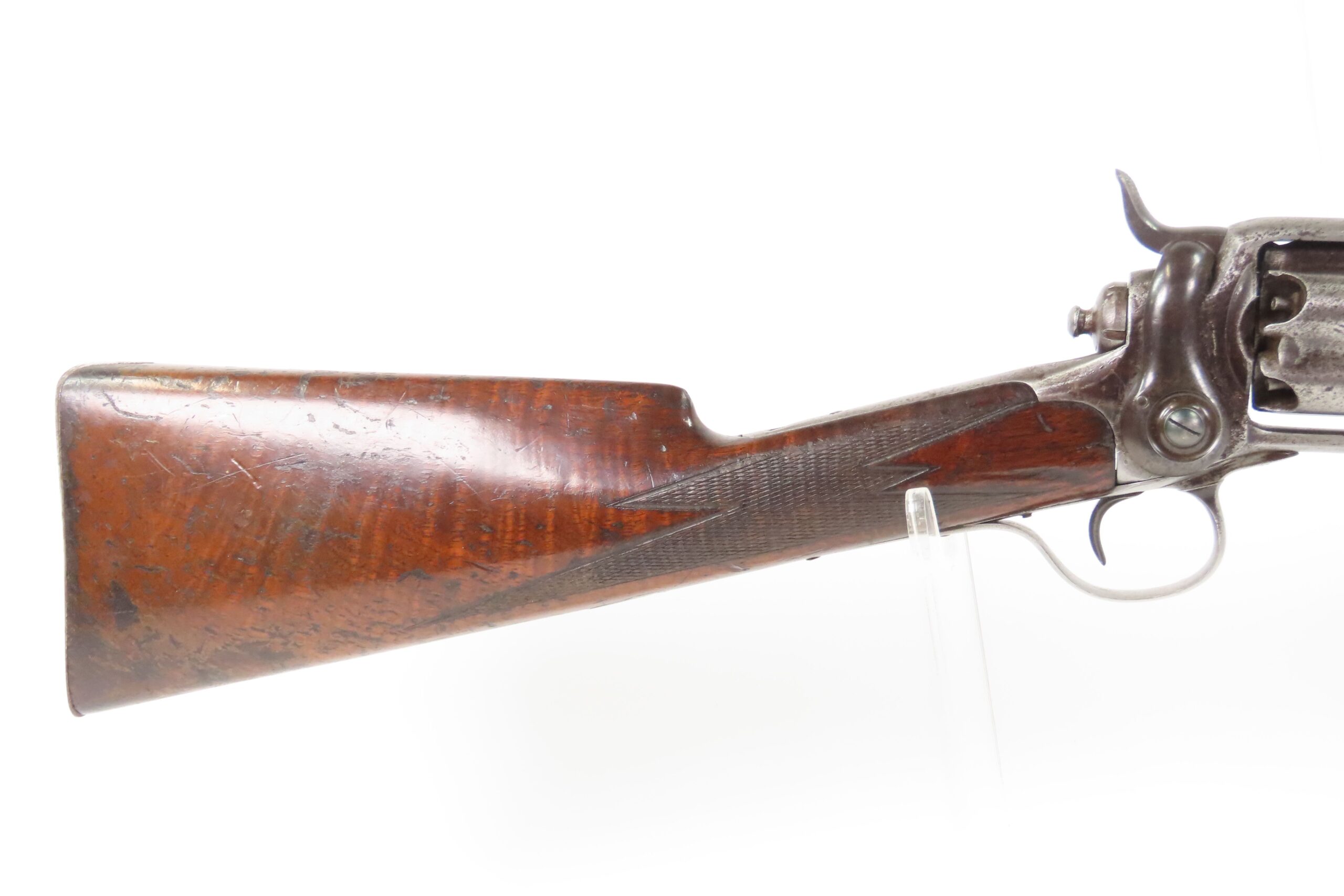 RARE c1861 Antique 10 GAUGE COLT Model 1855 Revolving SHOTGUN Civil War Era 1 of 550 “ROOT” Sidehammer Shotguns - Image 6