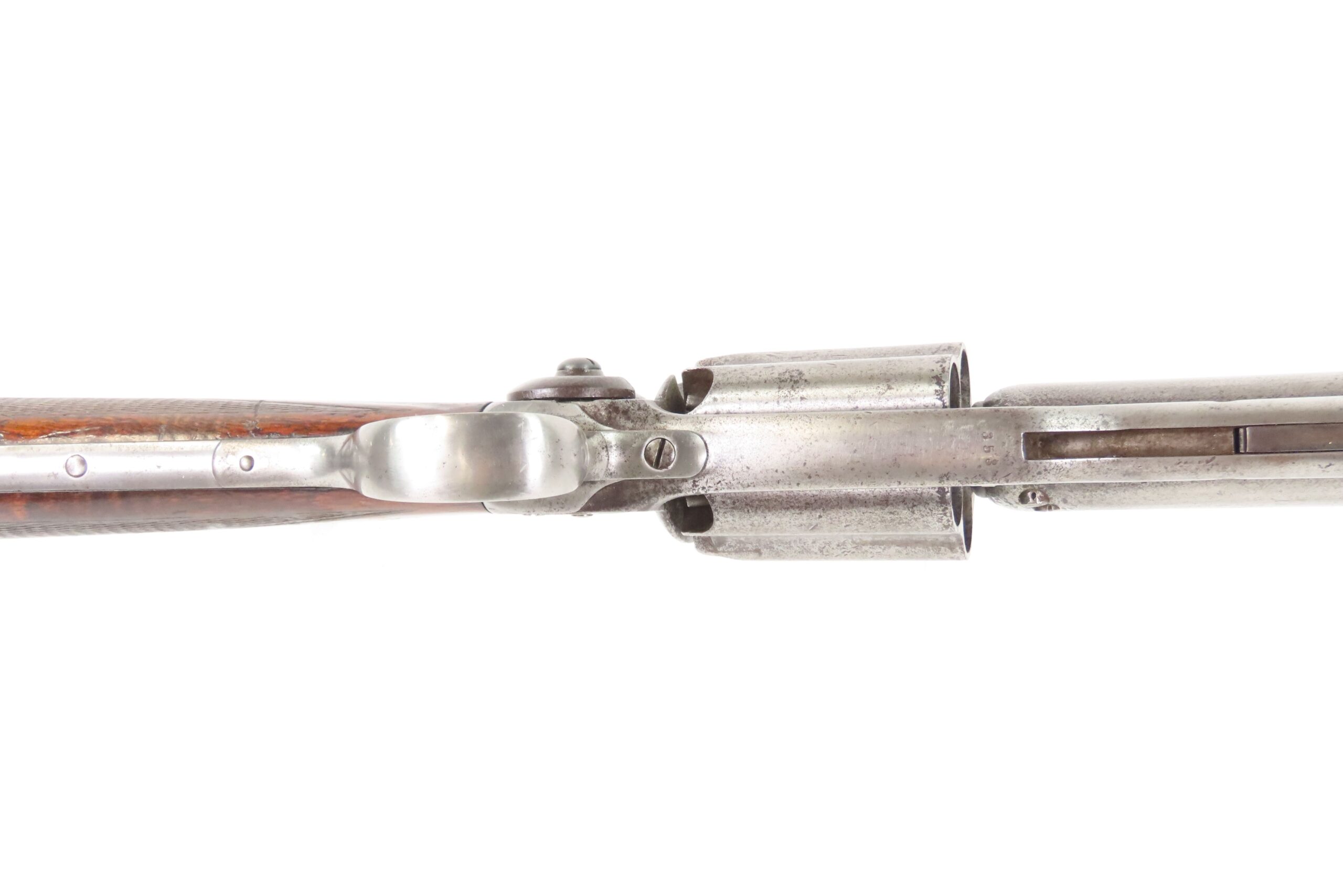 RARE c1861 Antique 10 GAUGE COLT Model 1855 Revolving SHOTGUN Civil War Era 1 of 550 “ROOT” Sidehammer Shotguns - Image 10