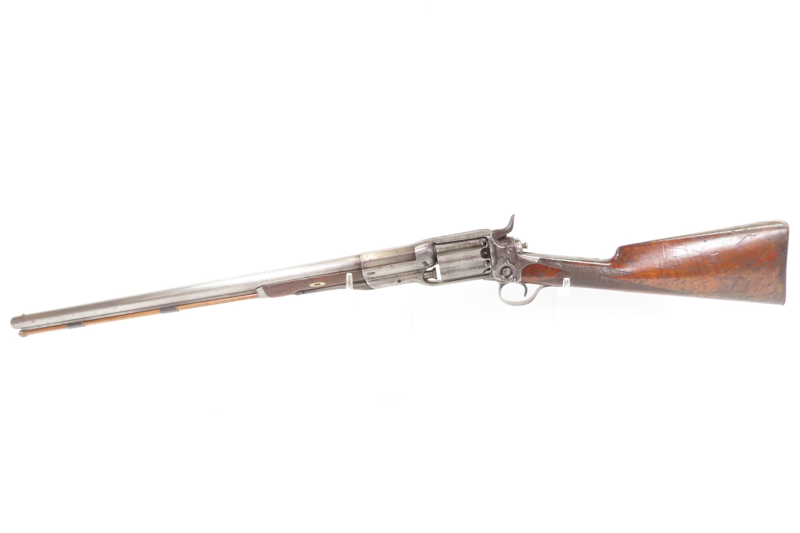 RARE c1861 Antique 10 GAUGE COLT Model 1855 Revolving SHOTGUN Civil War Era 1 of 550 “ROOT” Sidehammer Shotguns - Image 18