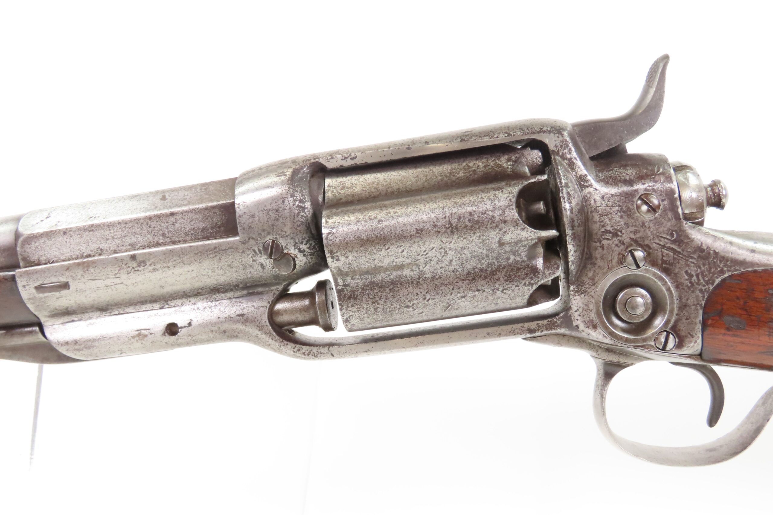 RARE c1861 Antique 10 GAUGE COLT Model 1855 Revolving SHOTGUN Civil War Era 1 of 550 “ROOT” Sidehammer Shotguns - Image 22