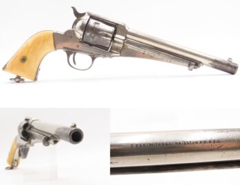 DESIRABLE Antique REMINGTON M1875 .44 SA ARMY Revolver ANTIQUE IVORY GRIPS  WILD WEST! JESSE & FRANK JAMES Revolver of Choice