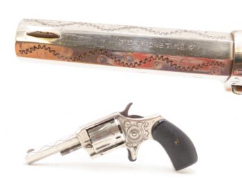 ENGRAVED Antique LEE ARMS COMPANY “RED JACKET No. 4” Spur Trigger Revolver CONCEAL & CARRY Wild West HIDEOUT/POCKET Gun